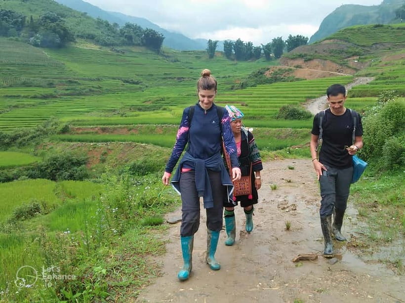 1-Day Sapa Long Trek - Rice Field Terrace, Ethnic Culture - Y Linh Ho and the first rice terrace views