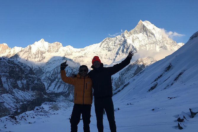 Annapurna base camp trek 5 Days - Day 5: Sunrise above Machhapuchare and the return to Sinuwa