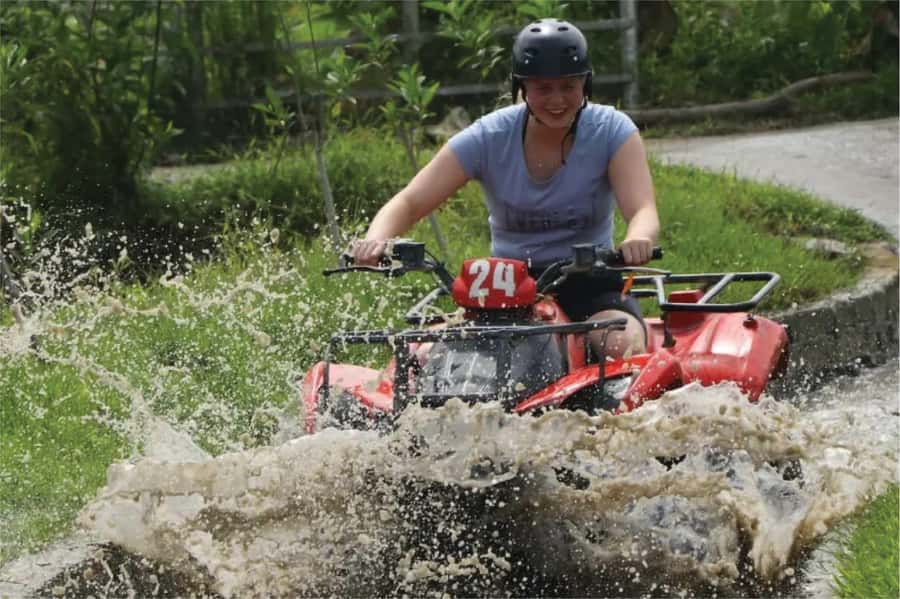ATV Jungle Trek Bali: Wild Path, Waterfall with Lunch, Guide - River trails, waterfall crossings, and wet riding