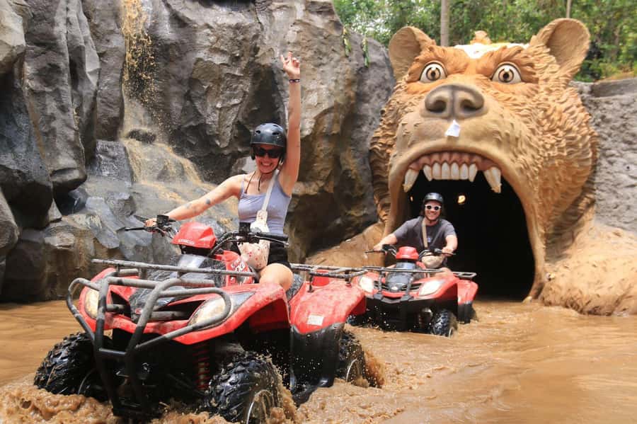 ATV Jungle Trek Bali: Wild Path, Waterfall with Lunch, Guide - The first stretch through village paths and rice fields