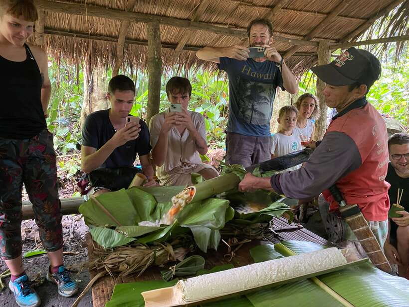 Authentic trek only walk in Chiang Rai jungle - The bamboo kitchen in the forest