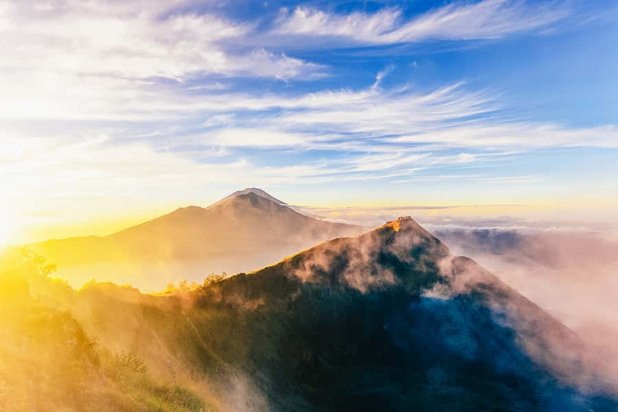 Bali: Mount Batur Sunrise Trek and White Water Rafting - Sunrise, Lake Batur, and breakfast at the top