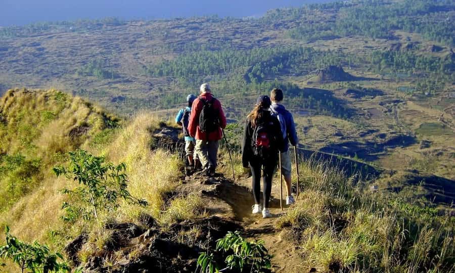Bali: Mt Batur Sunrise Trek & Taman Sari Waterfall Adventure - Climbing Mount Batur beneath the stars