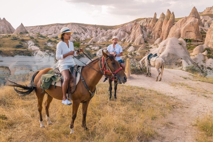 Cappadocia: Sunset Horse Trek Through the Valleys - Rose Valley at the softer end of the day