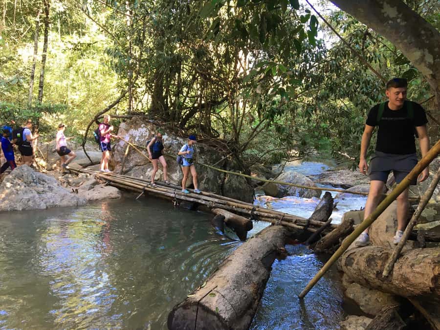 Chiang Mai: Karen Tribe & Dual Waterfalls - Private Day Trek - Mae Sapok and 45 minutes on a bamboo raft
