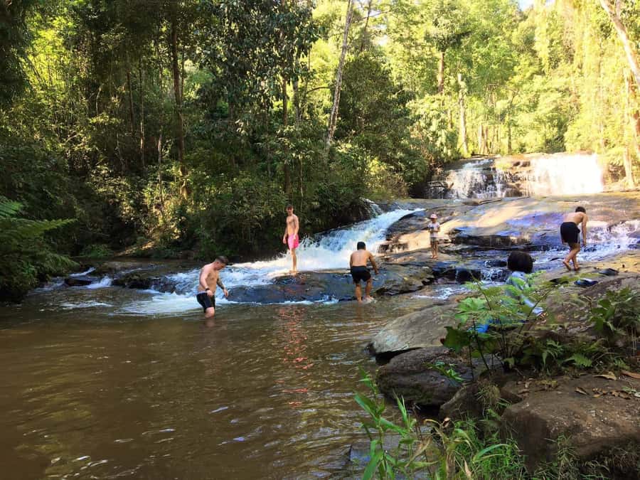 Chiang Mai: Karen Tribe & Dual Waterfalls - Private Day Trek - The first two-hour walk through fields and forest