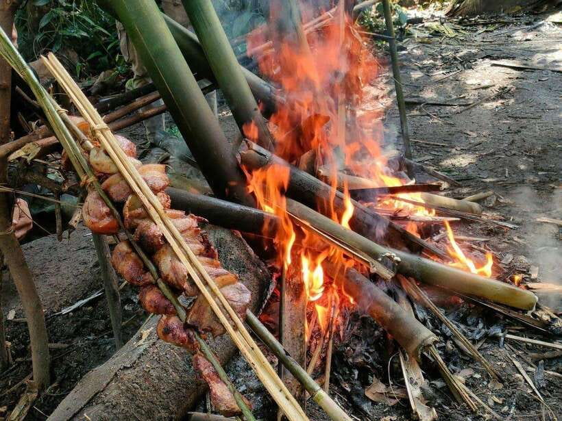 Chiangrai: Group Trekking with Bamboo Cooking - Bamboo cooking in the forest