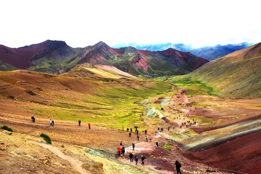 Cusco: Full-Day Rainbow Mountain & Red Valley Trekking Tour - Climbing to Rainbow Mountain at 5,036 meters