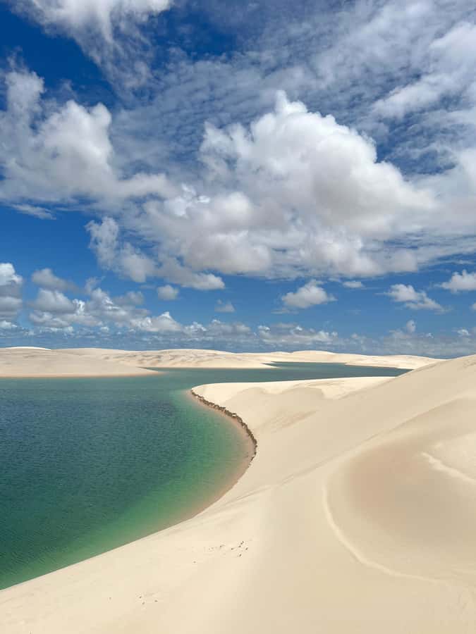 Day trekking in Lençóis Maranhenses - Lagoons and open dune scenery along the way
