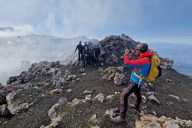 Etna North: Guided trekking to Summit volcano craters - Descending with the Sicilian coast in view