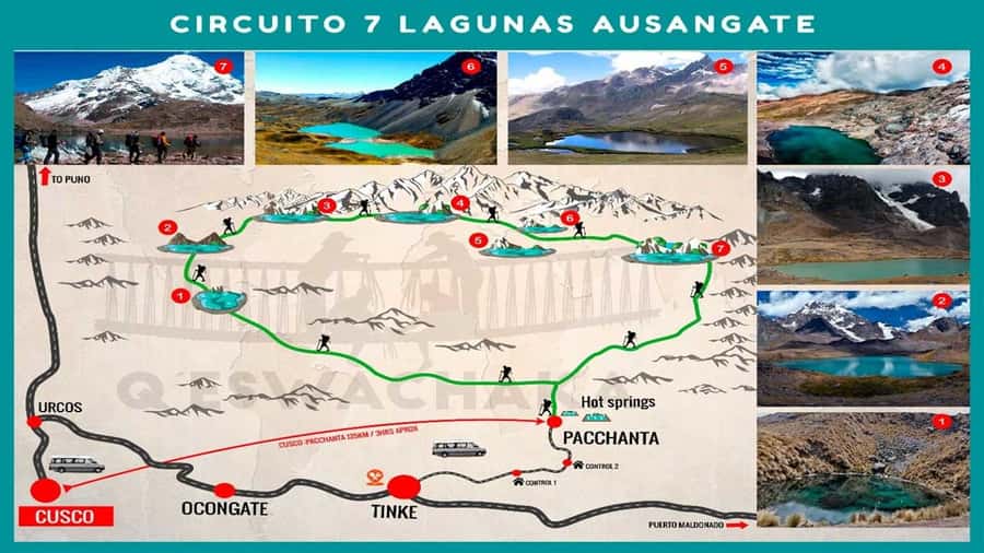 From Cusco: 7 Lagoons of Ausangate Trek with Hot Springs - Returning to Pacchanta for hot springs
