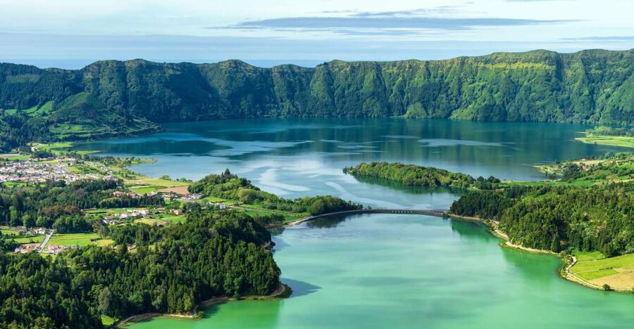 From Ponta Delgada: Vista do Rei to Sete Cidades Guided Trek - The final descent into Sete Cidades