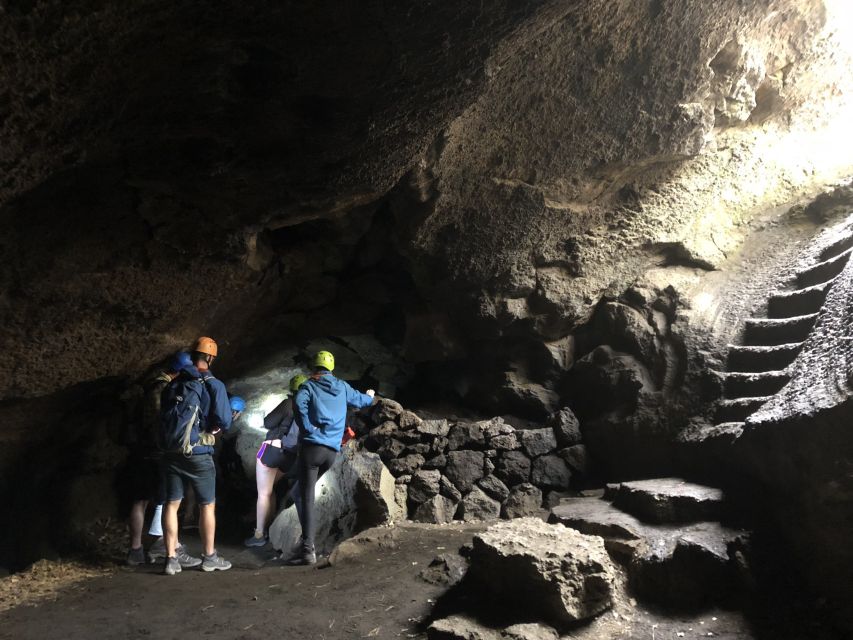 From Taormina: Half-Day Mount Etna Morning Trek - Entering an Etna lava cave