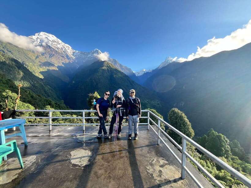 Kathmandu/Pokhara: 5-Day Annapurna Base Camp (ABC) Trek - Day 2: Forest, waterfalls, and Deurali at 3,230 meters