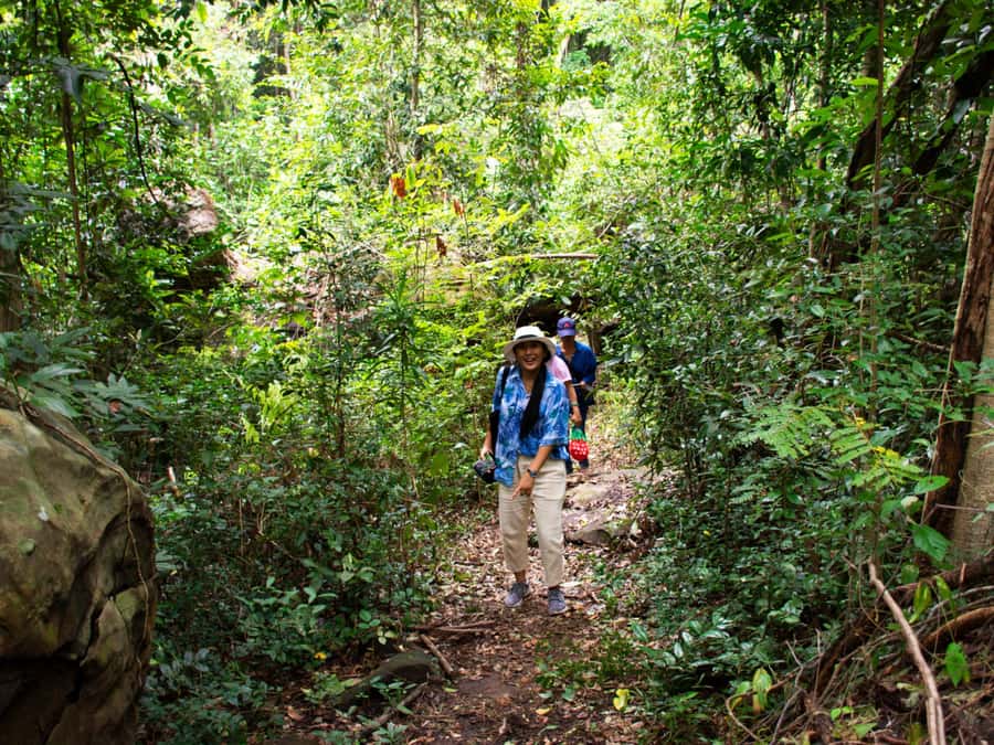 Khao Sok: Private Jungle Trek, Waterfall Swim & Bamboo Lunch - Cooling off at the waterfall