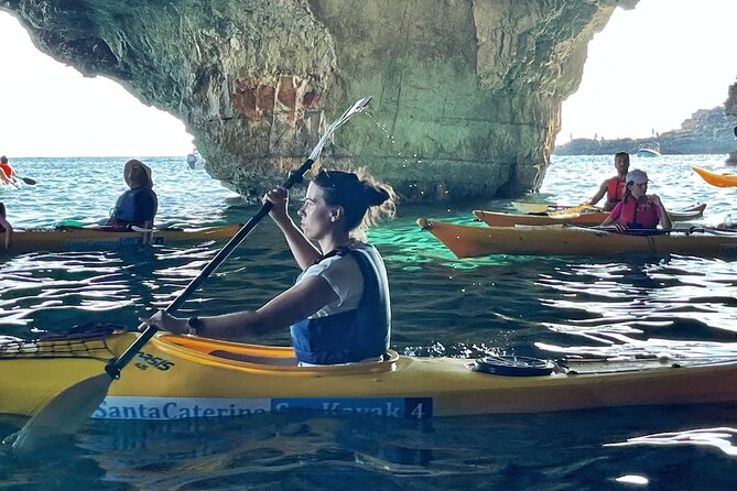 Leuca kayak tour + swimming + speleo-trek in cave - Kayak assignments, belongings, and photos