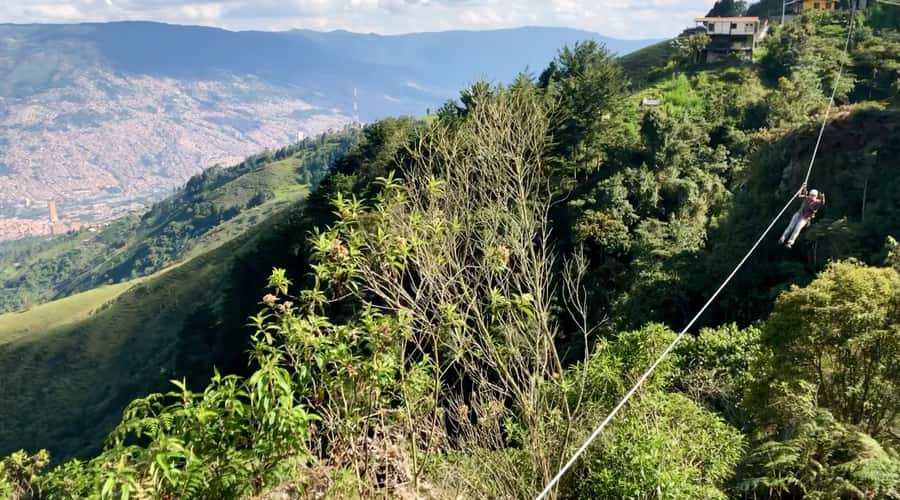 Medellin: Day Trip to Private Zipline and Waterfall Trek - The steep walk down to the waterfall