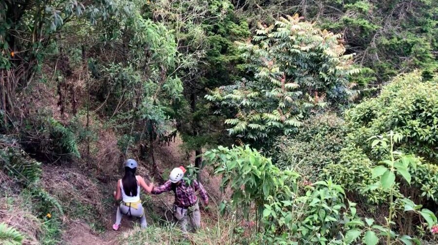 Medellin: Day Trip to Private Zipline and Waterfall Trek - Climbing the 70-meter rock wall