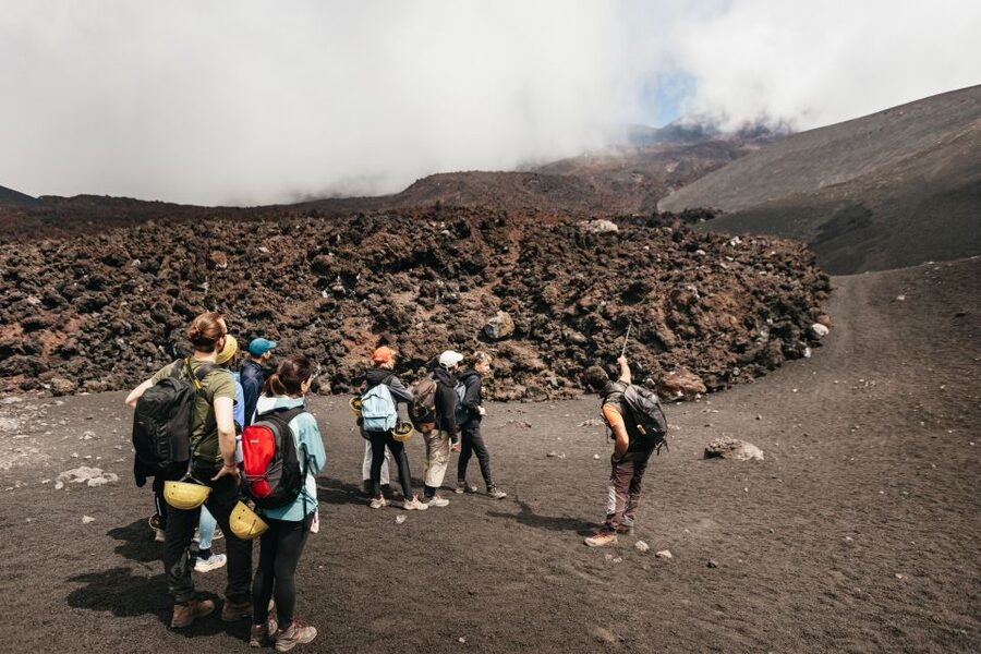Mount Etna: Guided Trek 3,000 Meters to the Summit - Reaching the summit crater area