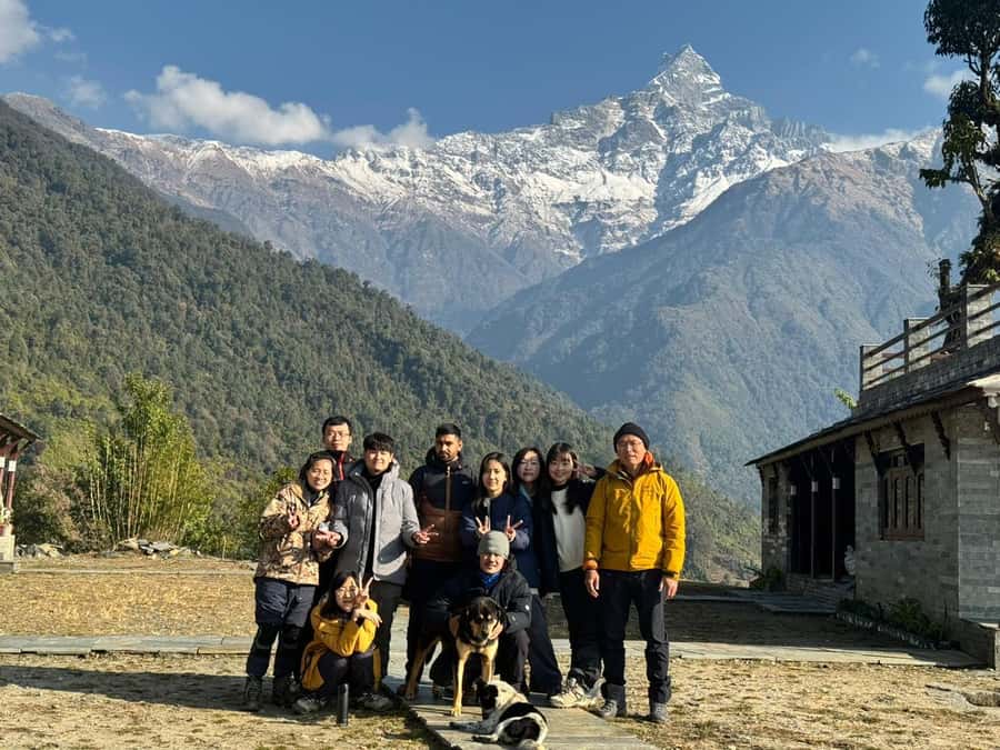 Pkr. Backpacker Group Dep.: 4 Day Mardi Himal Base Camp Trek - Day 1: Kande, Australian Camp, Pothana, and Forest Camp