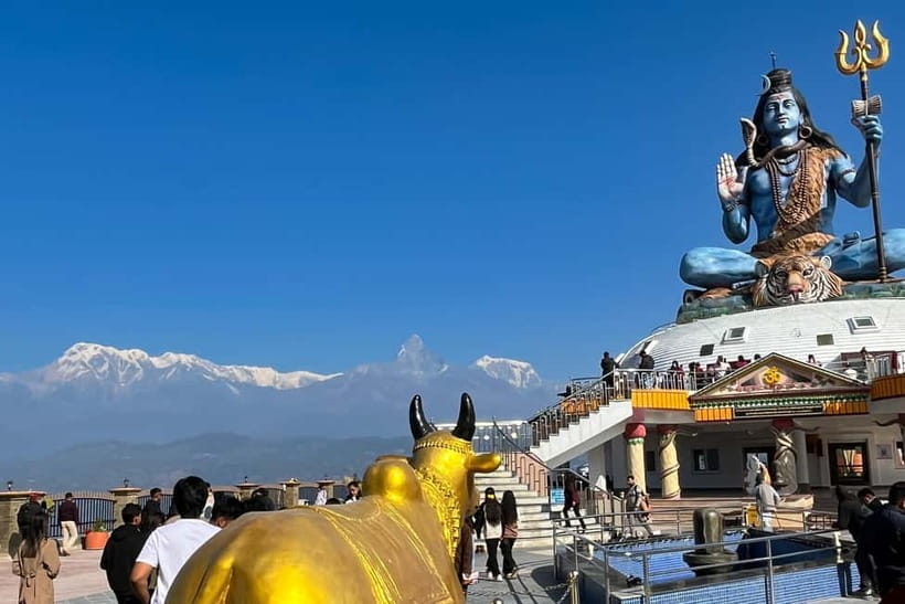 Pokhara: 1-Day World Peace Pagoda and Lord Shiva Statue Trek - Walking down to Damside and returning to Lakeside