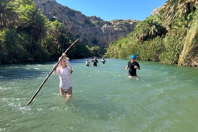 River Trekking at Kourtaliotiko Gorge Waterfalls to Preveli Beach - Walking the Megalopotamos River