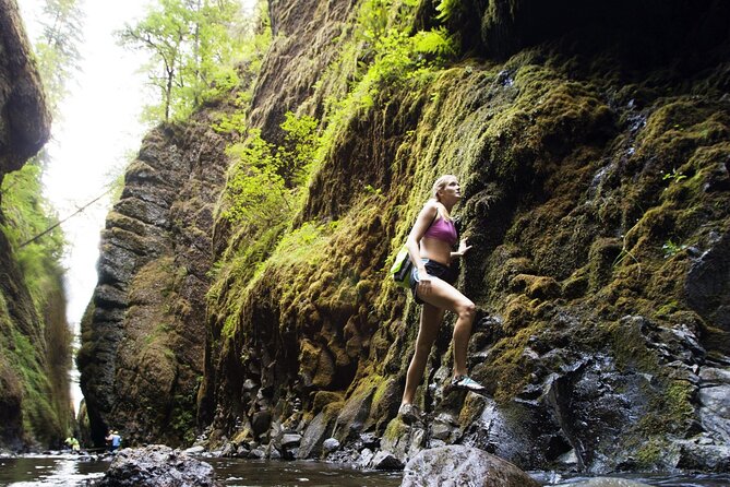 River Trekking to the Waterfall in Andros - What the Rock Crossings Feel Like