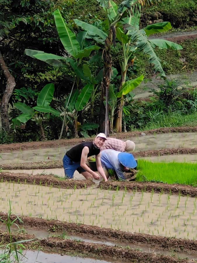 Selogriyo Temple, treking Java Rice Terrace & waterfall - Swimming beneath Mount Merapi