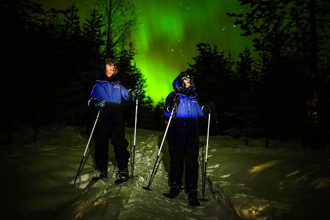 Ski Trekking under the Northern Lights - Getting used to backcountry skis