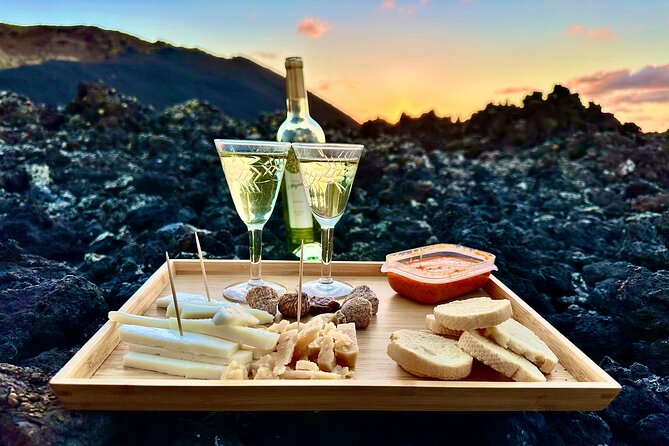 Timanfaya National Park Trekking with a Typical Canarian Snack - Sunset over Pico Partido