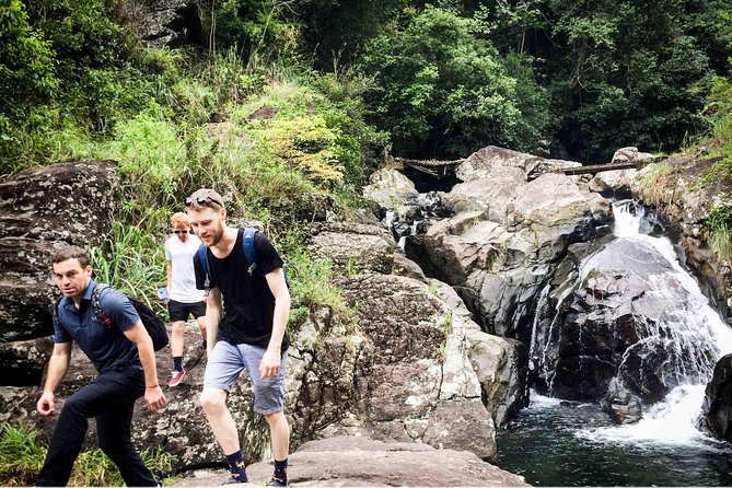 Waterfall Trekking in Knuckles Mountain Range - The nature guide and support team